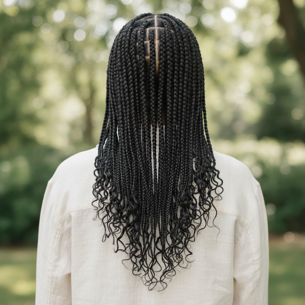 Knotless Braids No peoples face just back of the head shot
