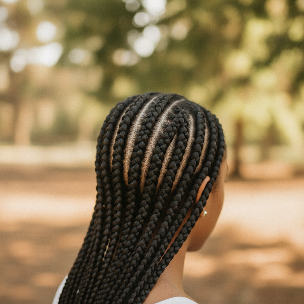 Cornrow No peoples face just back of the head shot